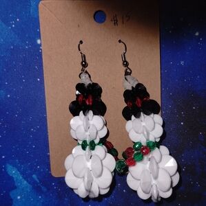 Snowman earrings